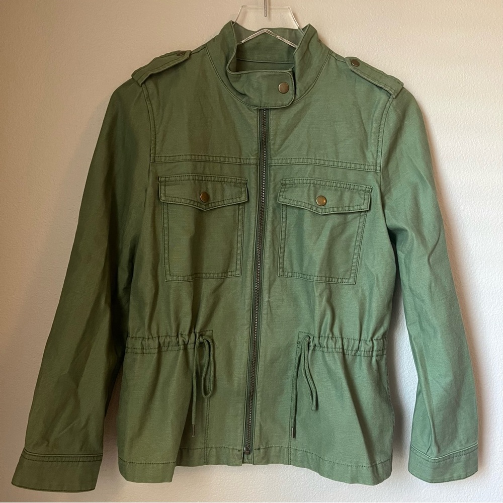 J. Crew Factory Green Utility 100% Cotton Jacket Size XS